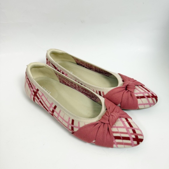 Vivaia Almond Toe Knotted Multi Colored Flats Size 40 - Picture 1 of 6